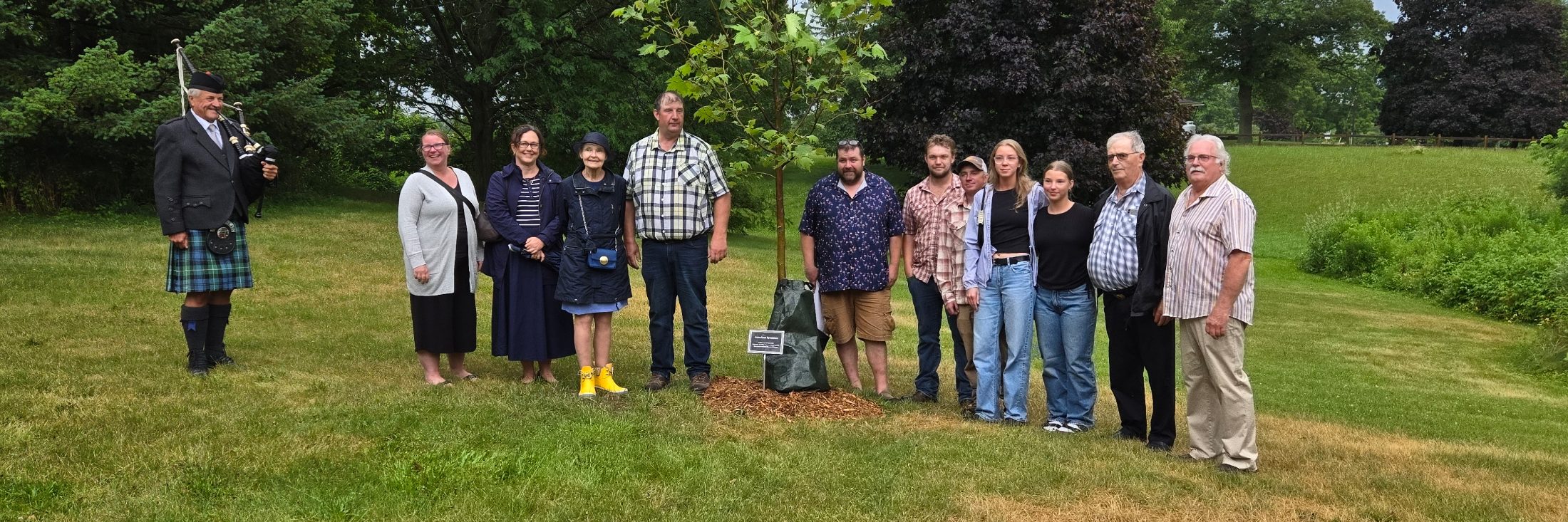 Steve Schmitt at the memorial tree planting honouring former Mayor Ron Eddy
