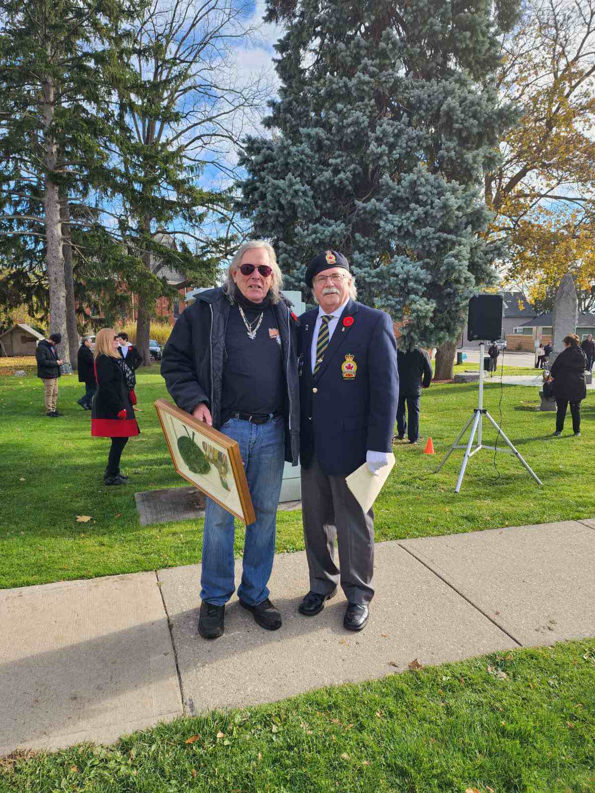 Steve Schmitt in Legion dress at a Remembrance Day ceremony